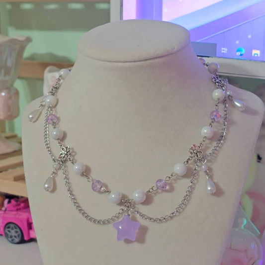 Purple Star Necklace