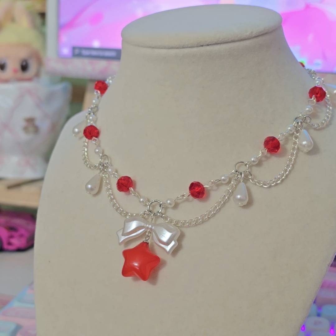 "Seraphina" Necklace in Red