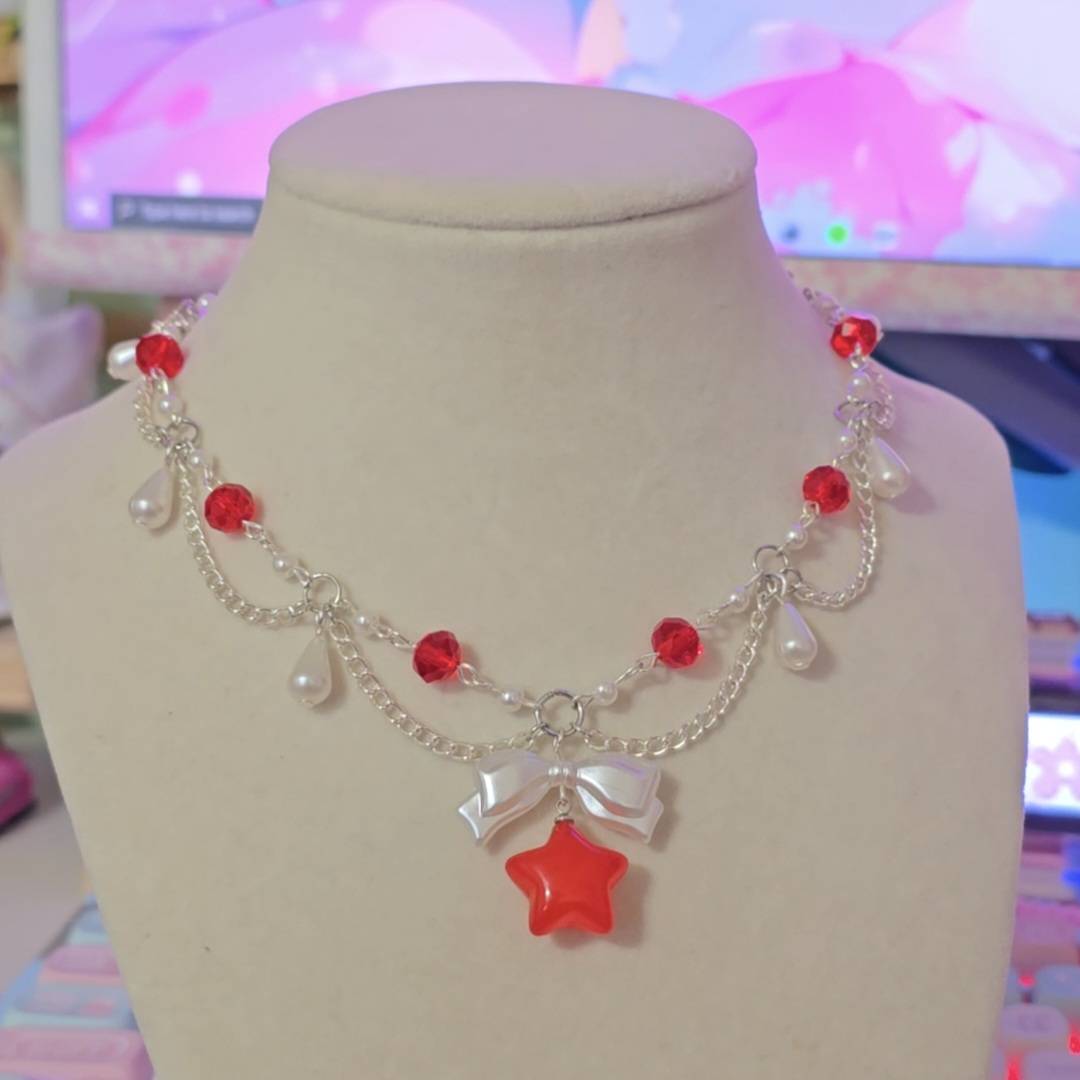"Seraphina" Necklace in Red