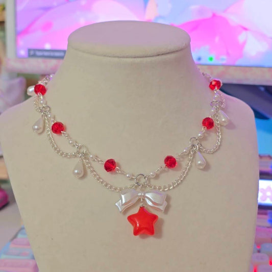 "Seraphina" Necklace in Red