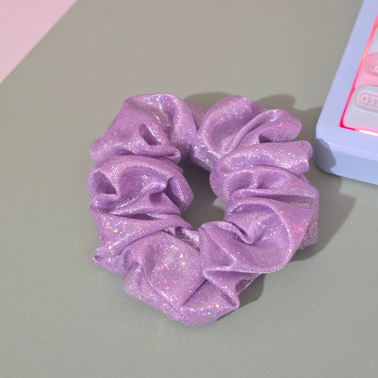 Purple Glitter Scrunchie