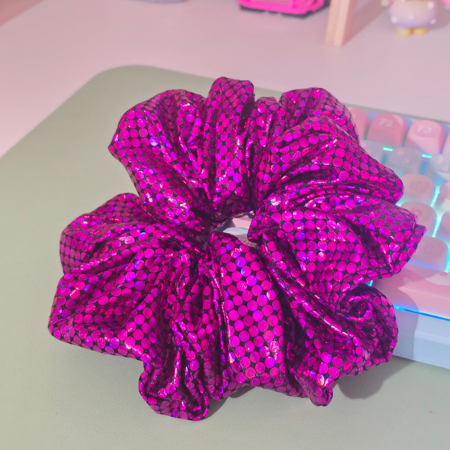 XL Purple Glitter Scrunchie